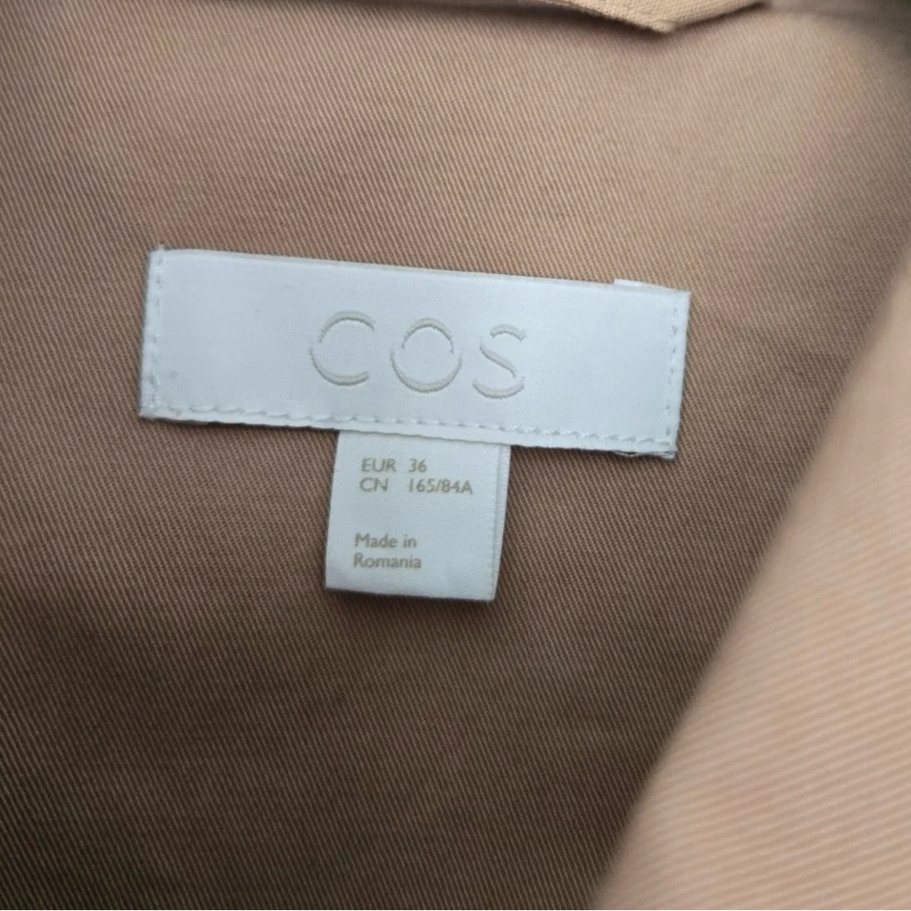 COS Tan Cotton Oversized Trench Coat in 36 - Picture 3 of 9